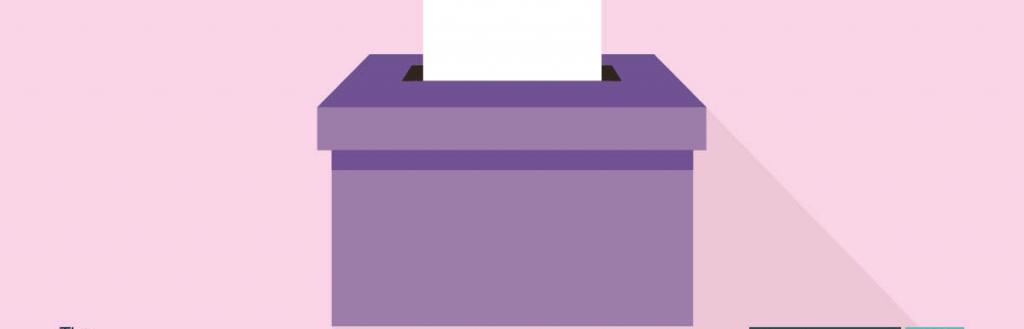 Graphic with a ballot box